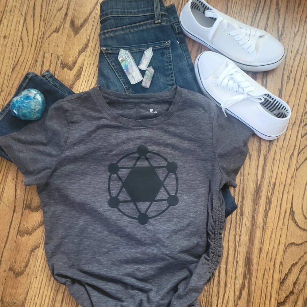 Upcycled Sacred Geometry T-Shirt